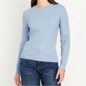 Old Navy Light Blue Cable Knit Sweater